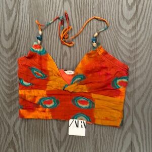 Zara Beaded Crop Top- New